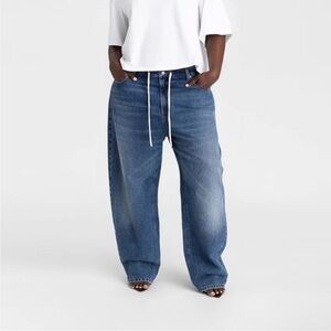 KBB by KAHLANA Women's Mid-Rise Barrel Leg 'The Lynnox Jean' - Dark